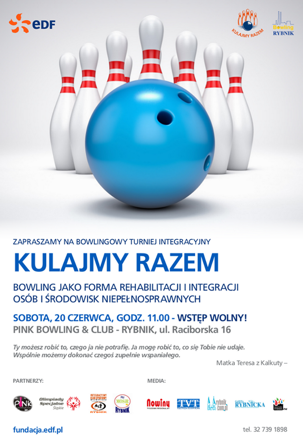 Plakat - Bowlingowy Turniej Integracyjny Rybnik