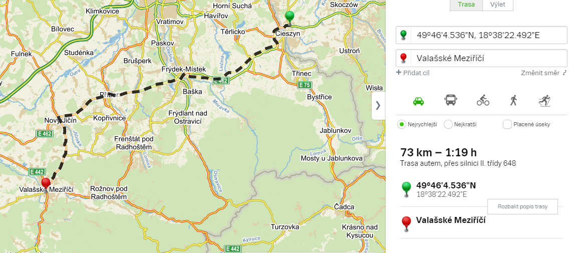 Mapa X bowling Valaszke Namesti