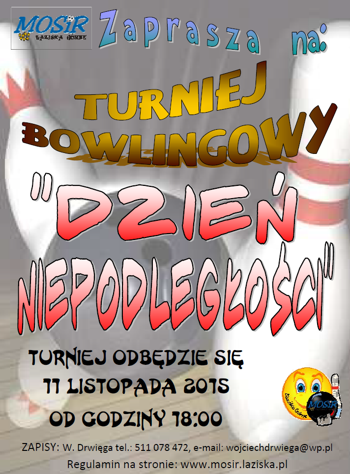 Plakat - bowling - 11 LISTOPAD 2015